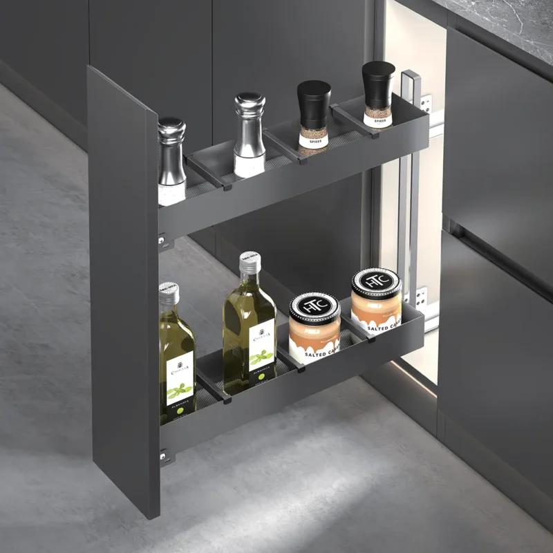 Pull Out Spice & Bottle Rack - Slim