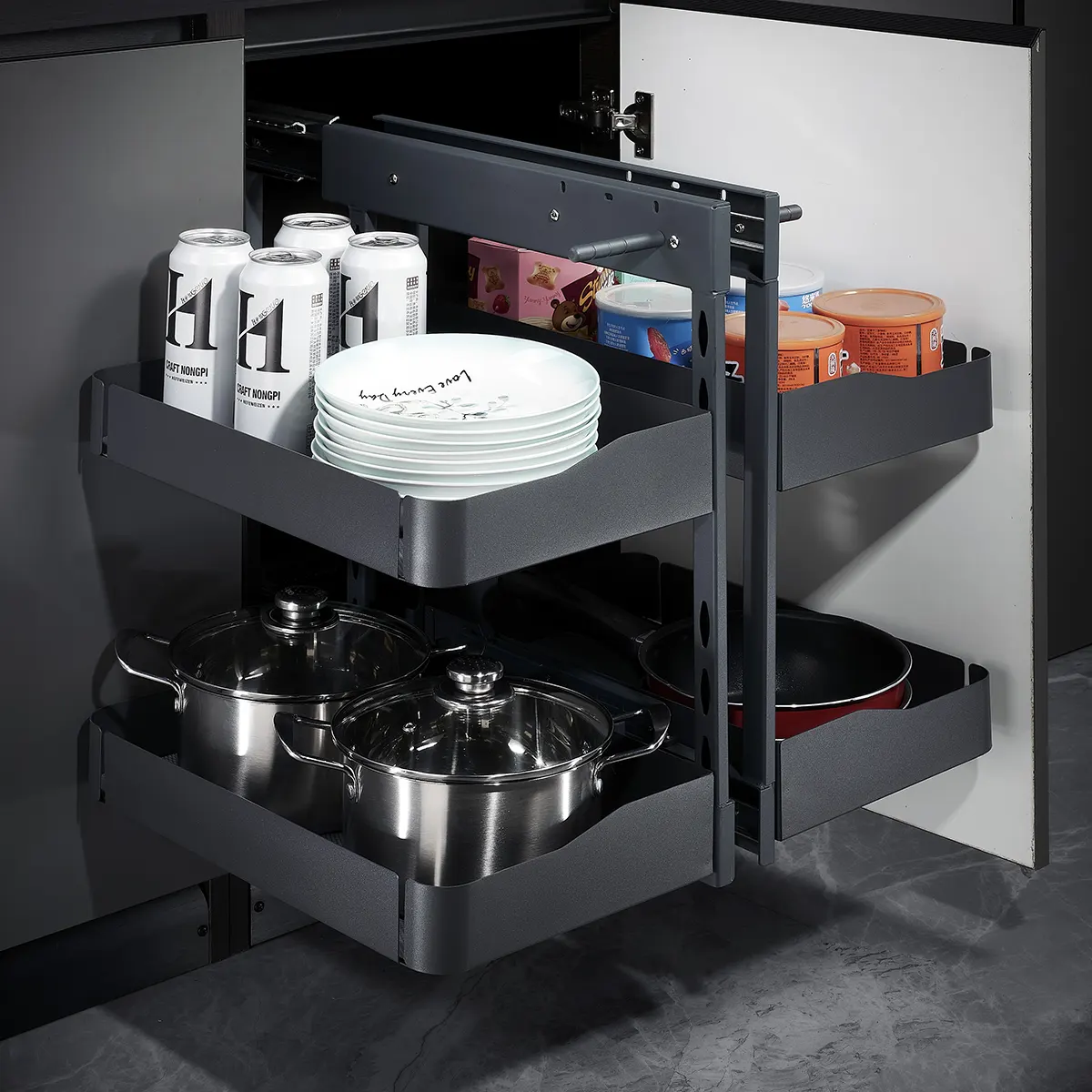 Pull Out Blind Corner Cabinet Organizer - Slim